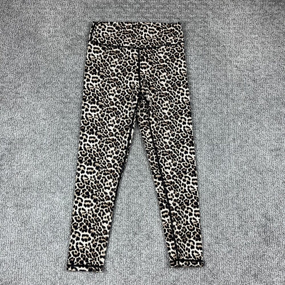 Zyia Active Leggings Womens 6-8 Leopard Print High Rise Yoga Pants Workout Gym